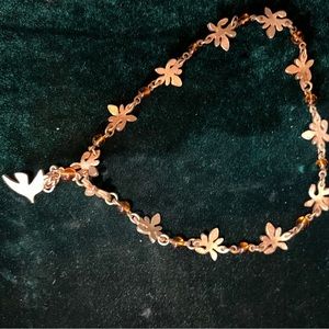 Cecile and Jeanine Gold and beaded necklace